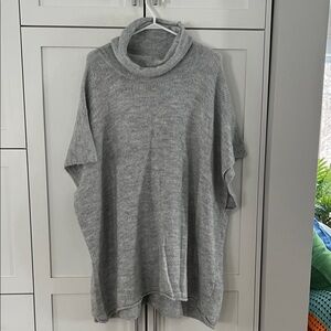 Universal Thread Light Gray Knit Poncho Sweater